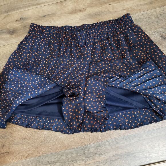 NWT She + Sky Star Print Cotton Pleated Shorts - Picture 7 of 9